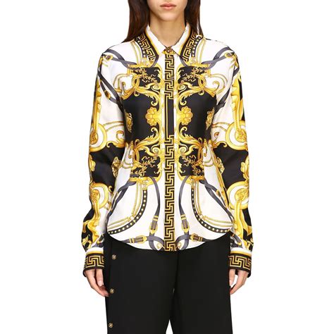 girls versace shirt|designer silk shirts for women.